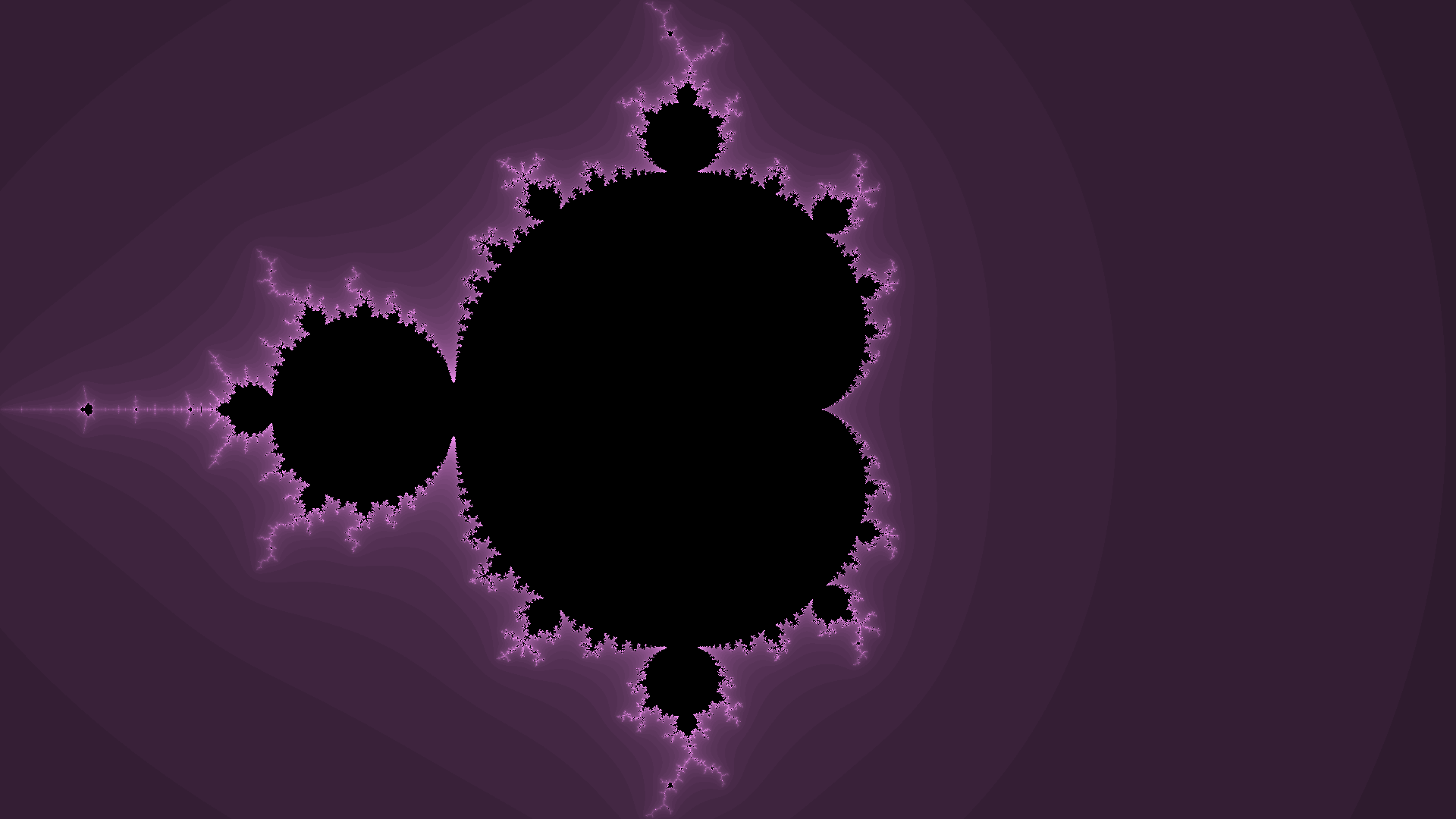le contour de l'ensemble de Mandelbrot